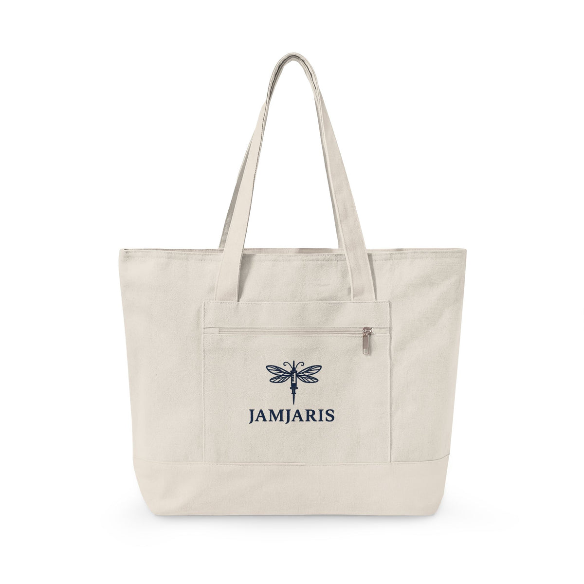 Jamjaris Zippered Canvas Work Tote for Healthcare Professionals