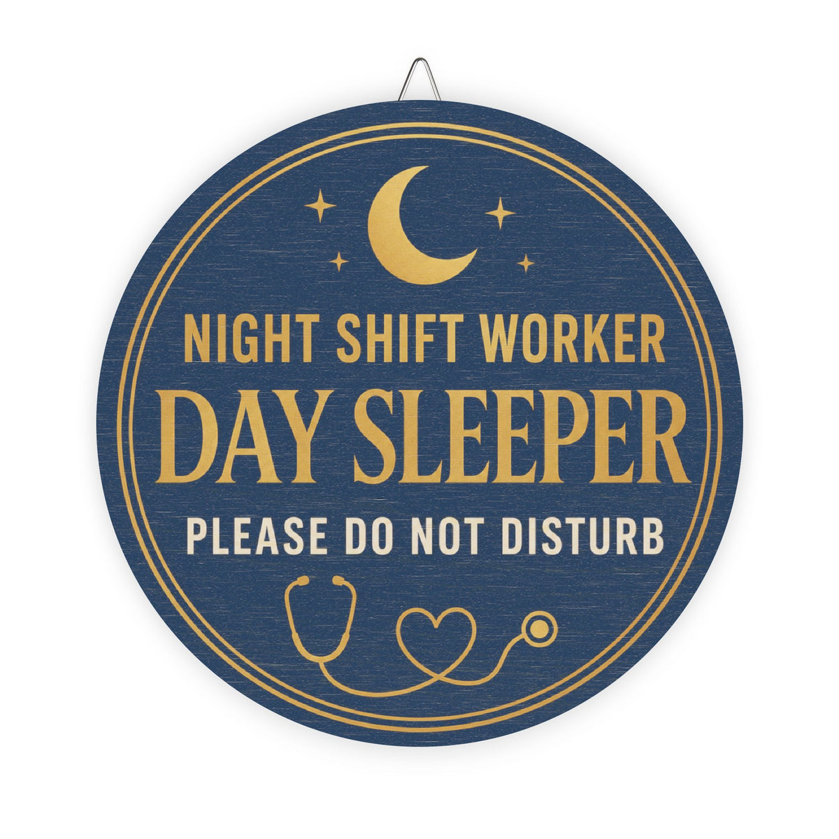 Night Shift Worker Day Sleeper Wooden Door Sign