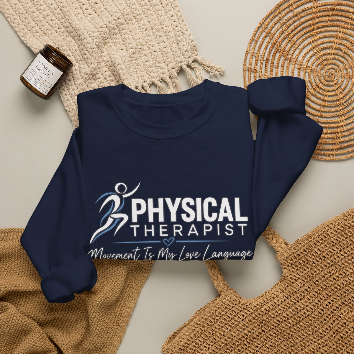 Physical Therapist “Movement Is My Love Language” Crewneck Sweatshirt