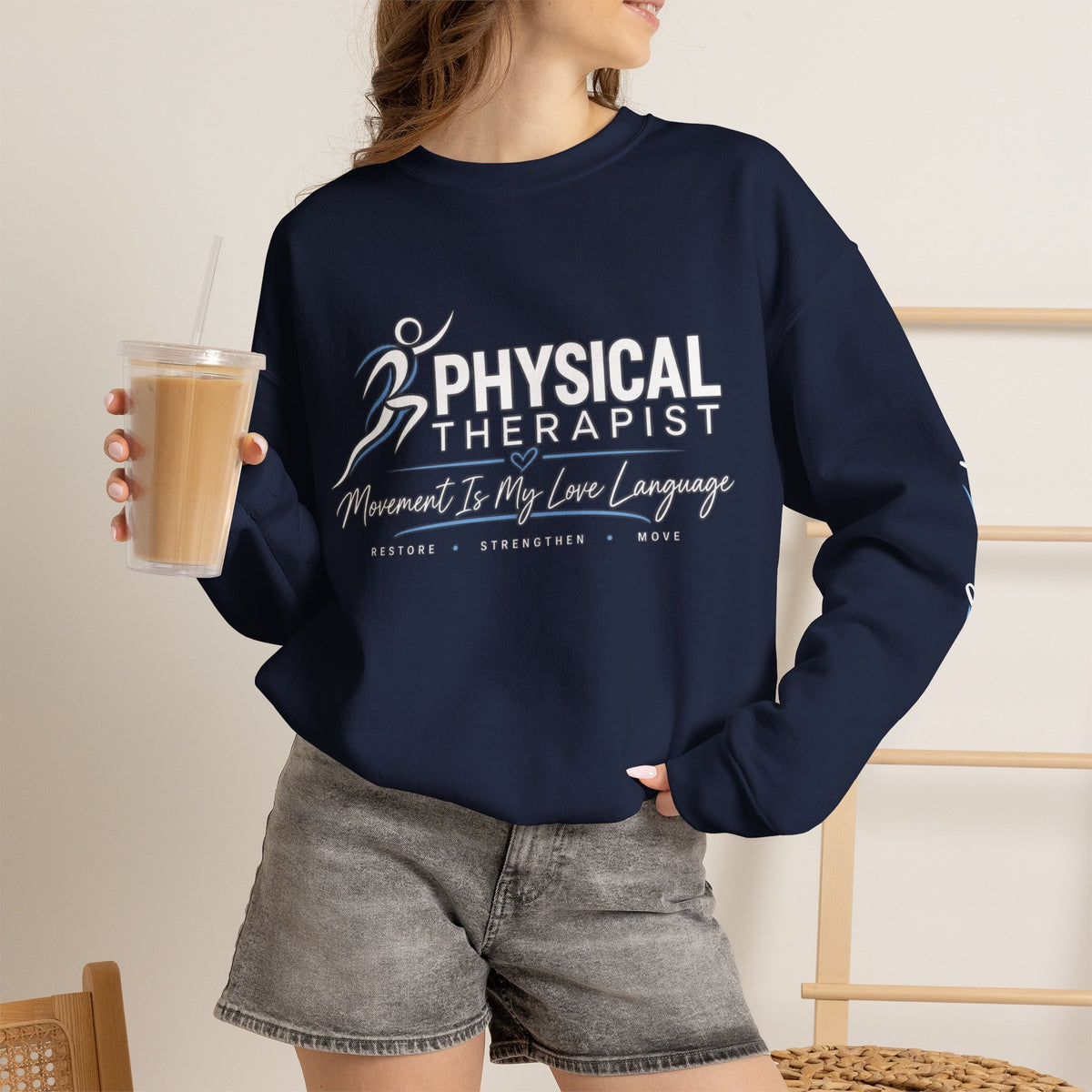 Physical Therapist “Movement Is My Love Language” Crewneck Sweatshirt