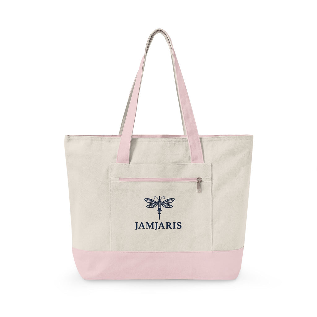 Jamjaris Zippered Canvas Work Tote for Healthcare Professionals