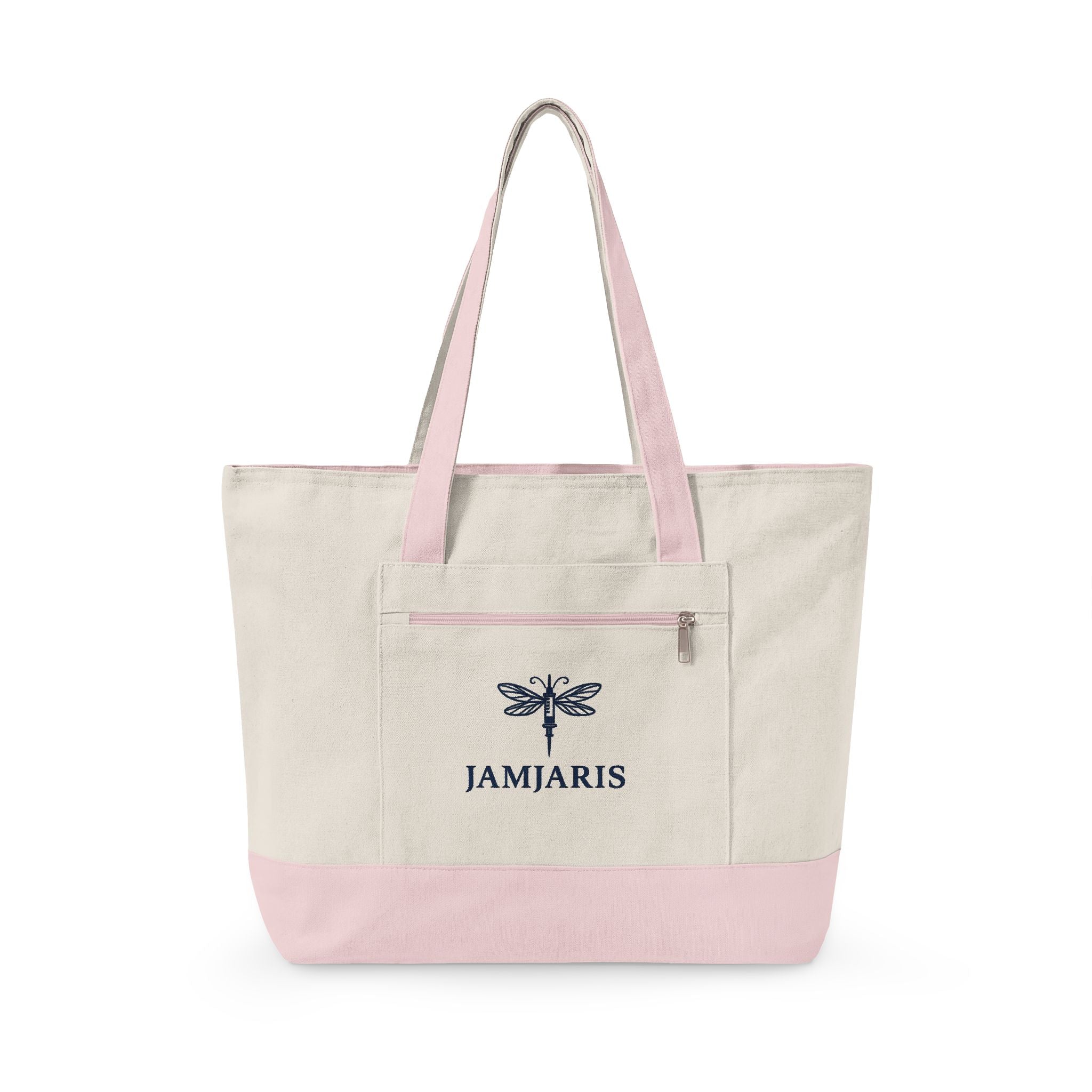 Jamjaris Zippered Canvas Work Tote for Healthcare Professionals