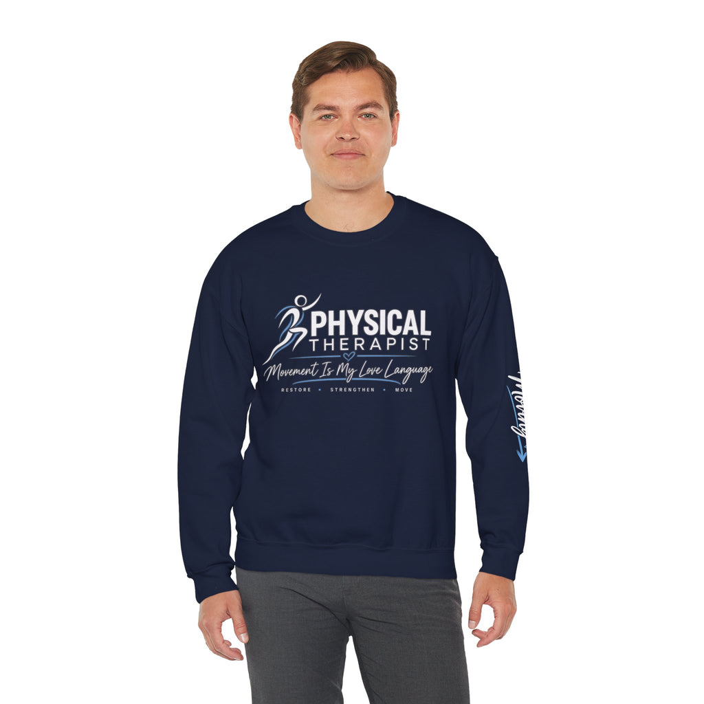 Physical Therapist “Movement Is My Love Language” Crewneck Sweatshirt