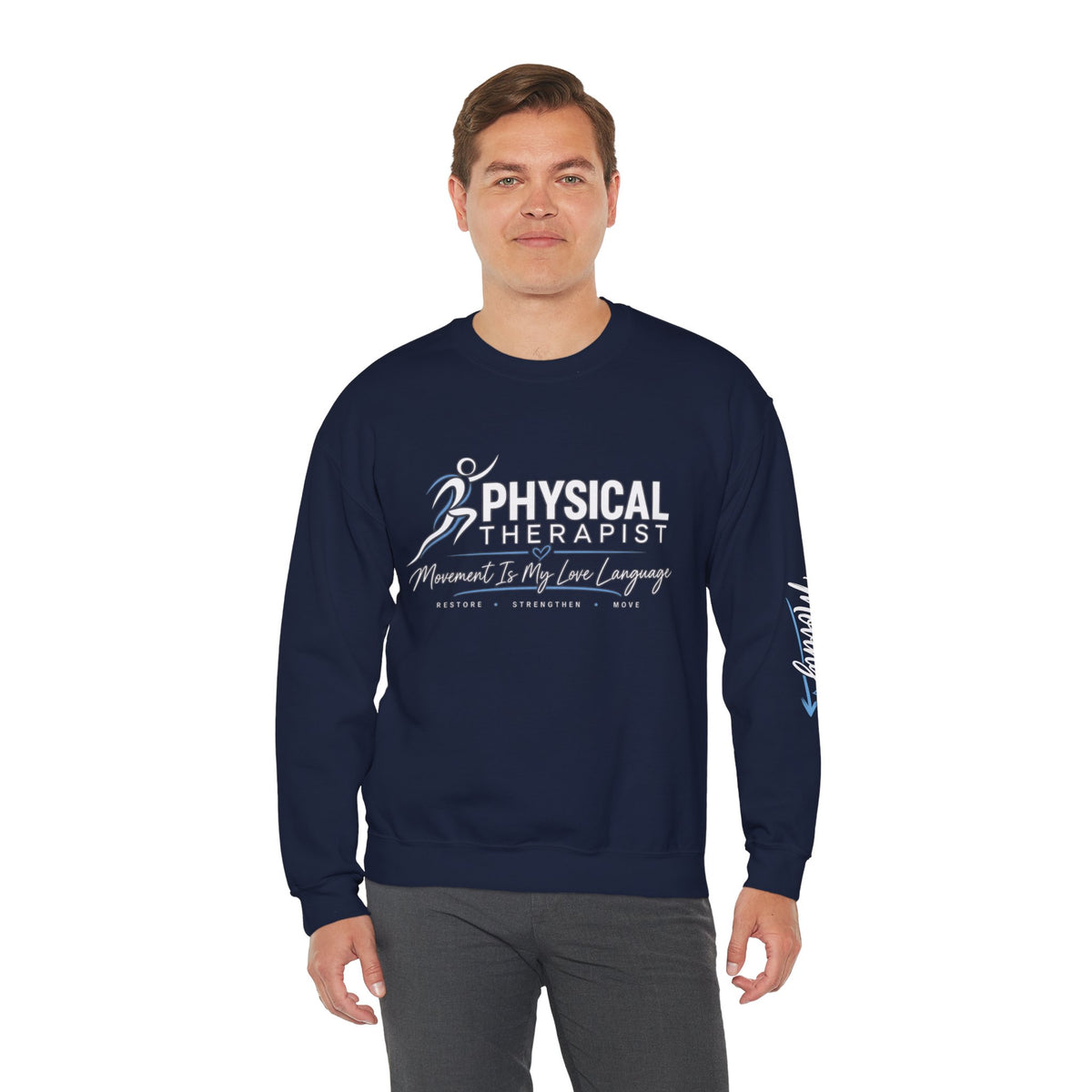 Physical Therapist “Movement Is My Love Language” Crewneck Sweatshirt
