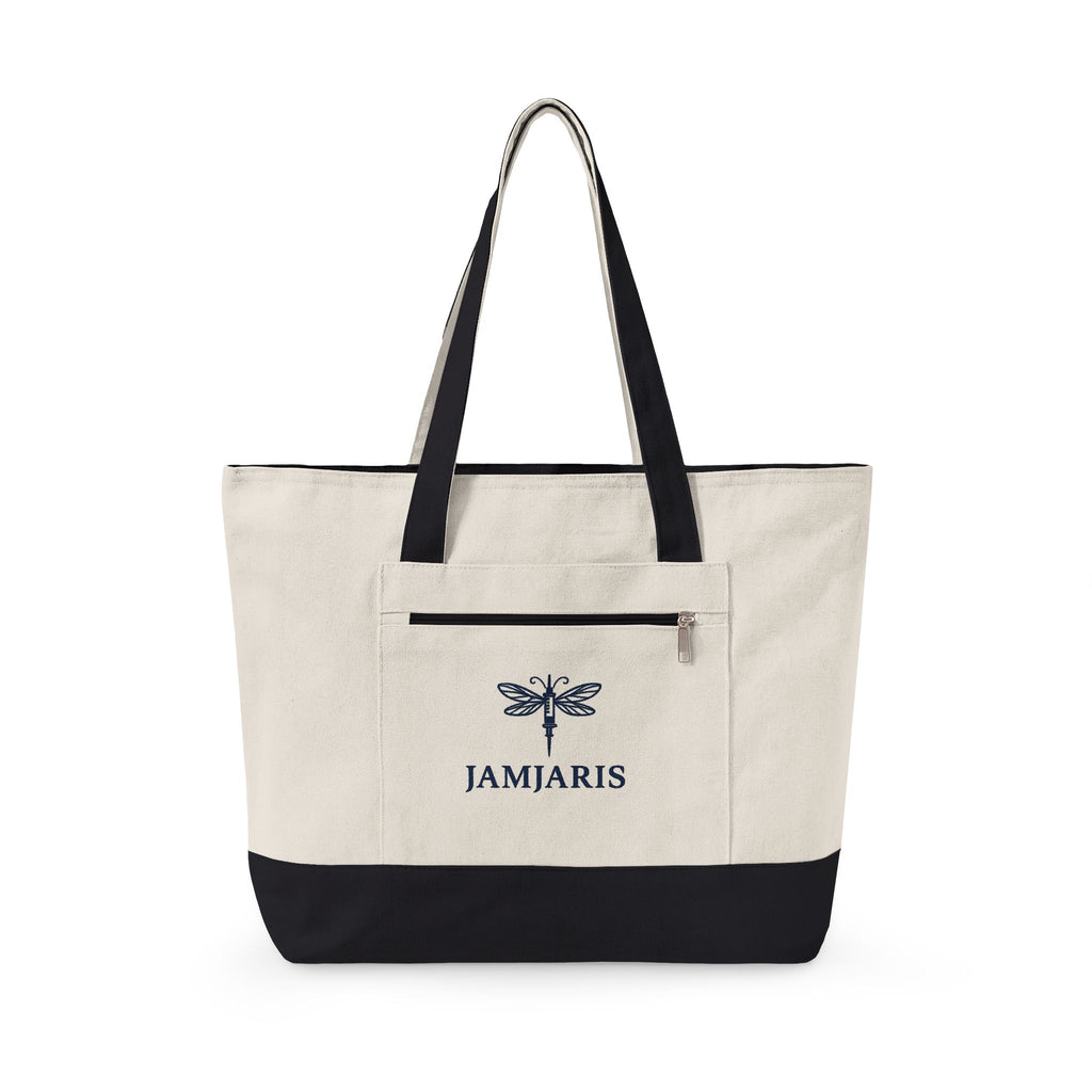 Jamjaris Zippered Canvas Work Tote for Healthcare Professionals