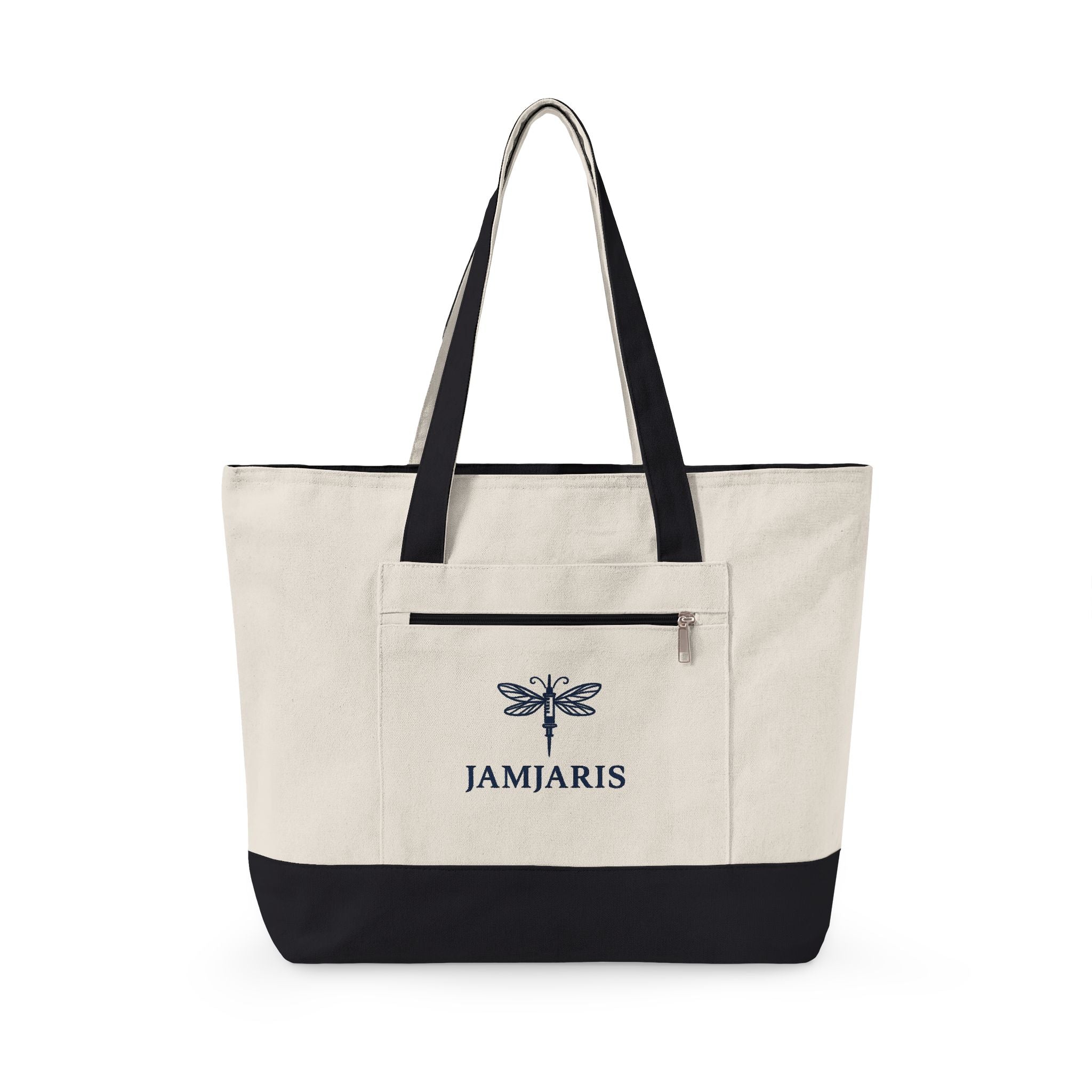 Jamjaris Zippered Canvas Work Tote for Healthcare Professionals