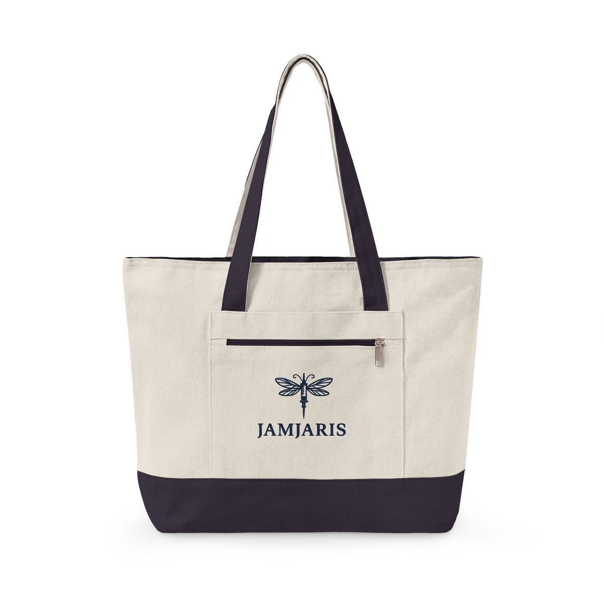 Jamjaris Zippered Canvas Work Tote for Healthcare Professionals