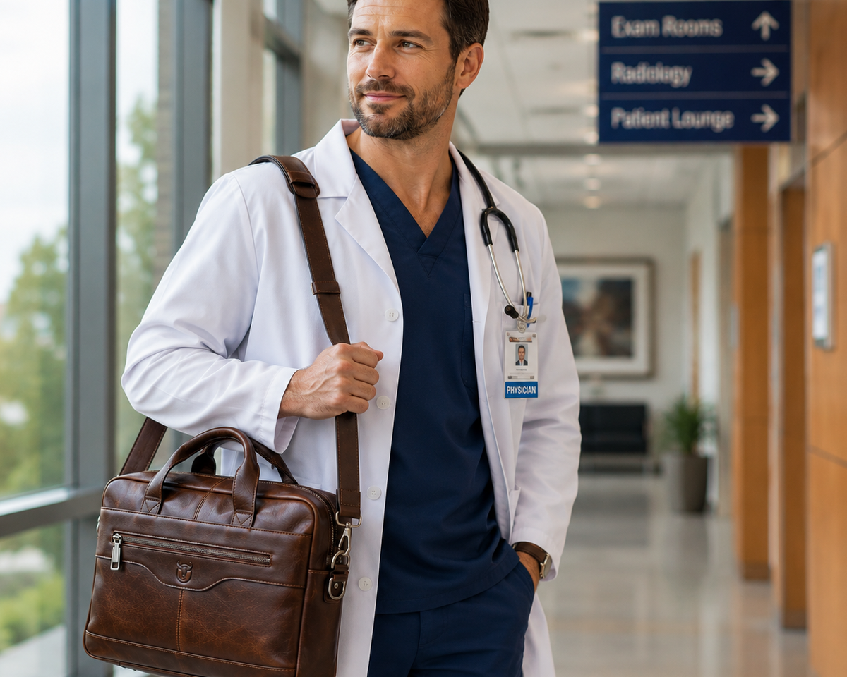 Professional Healthcare Work Bag | Laptop Briefcase