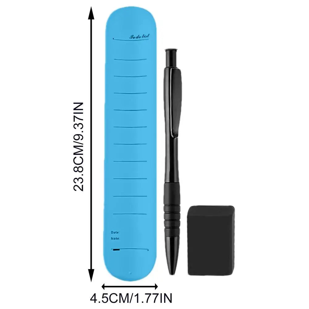 Reusable Writable Memo Wristband Set with Pen & Eraser