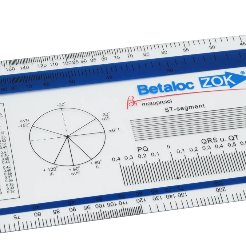 ECG/EKG Measurement Ruler – Cardiac & Nursing Reference Tool