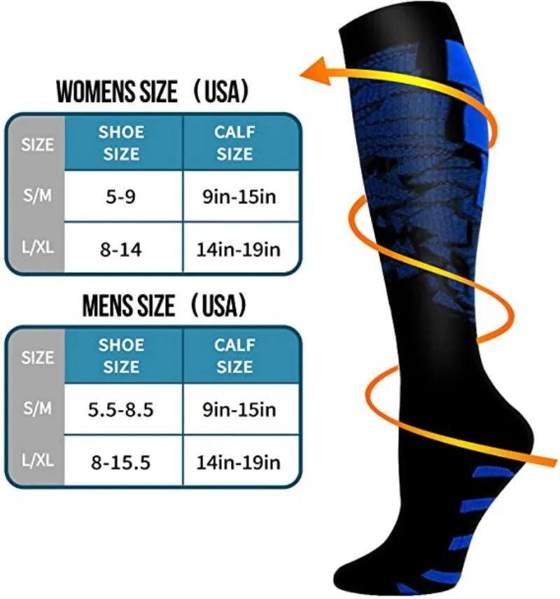 Jamjaris 20–30 mmHg Patterned Compression Socks