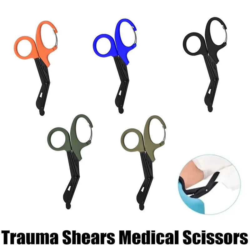Medical Trauma Shears with Clip – Stainless Steel Bandage Scissors
