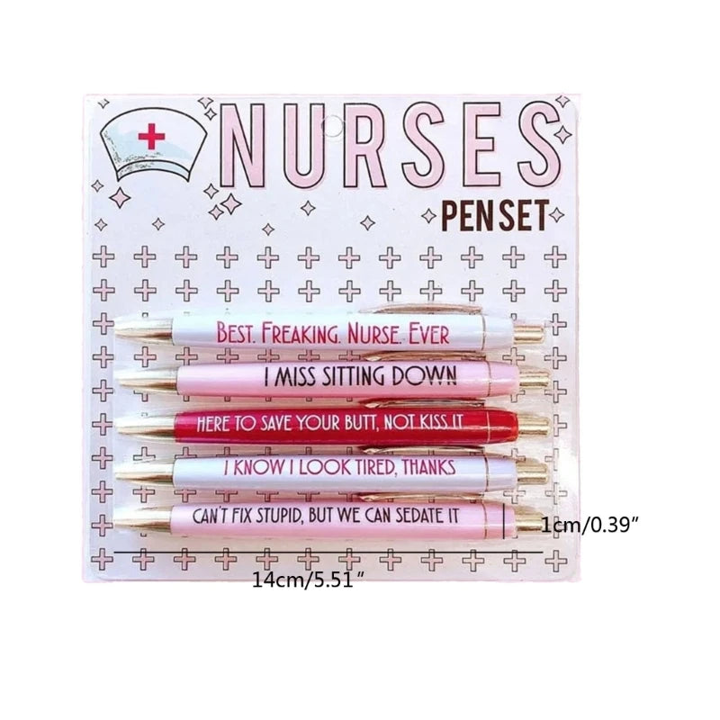 Jamjaris Nurse Shift Pen Set – 5 Pack