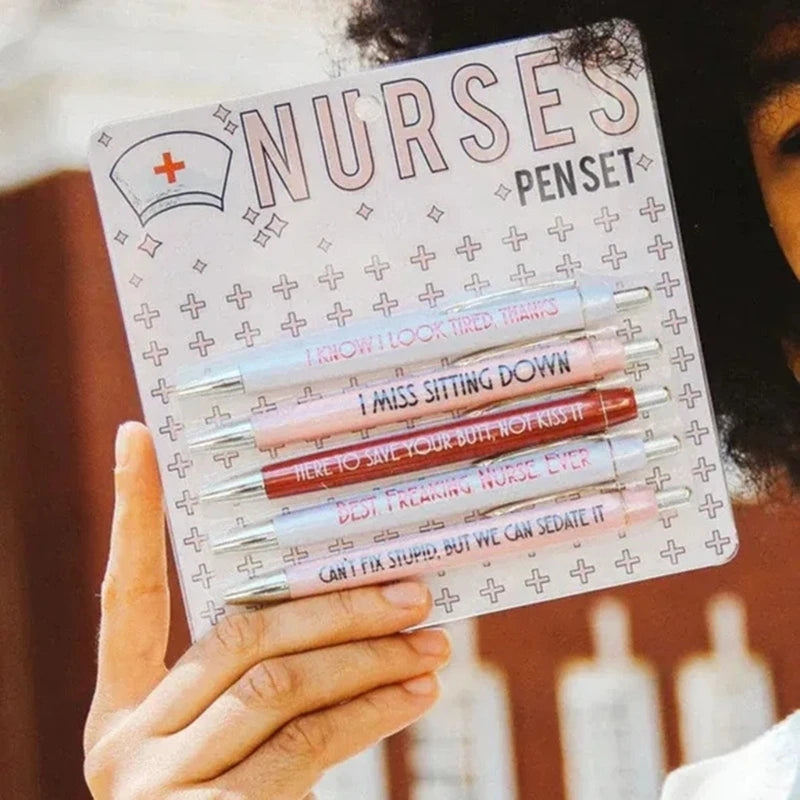 Jamjaris Nurse Shift Pen Set – 5 Pack