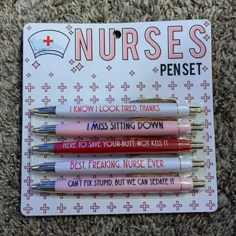 Jamjaris Nurse Shift Pen Set – 5 Pack