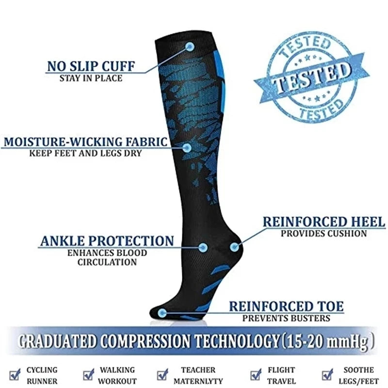 Jamjaris 20–30 mmHg Patterned Compression Socks