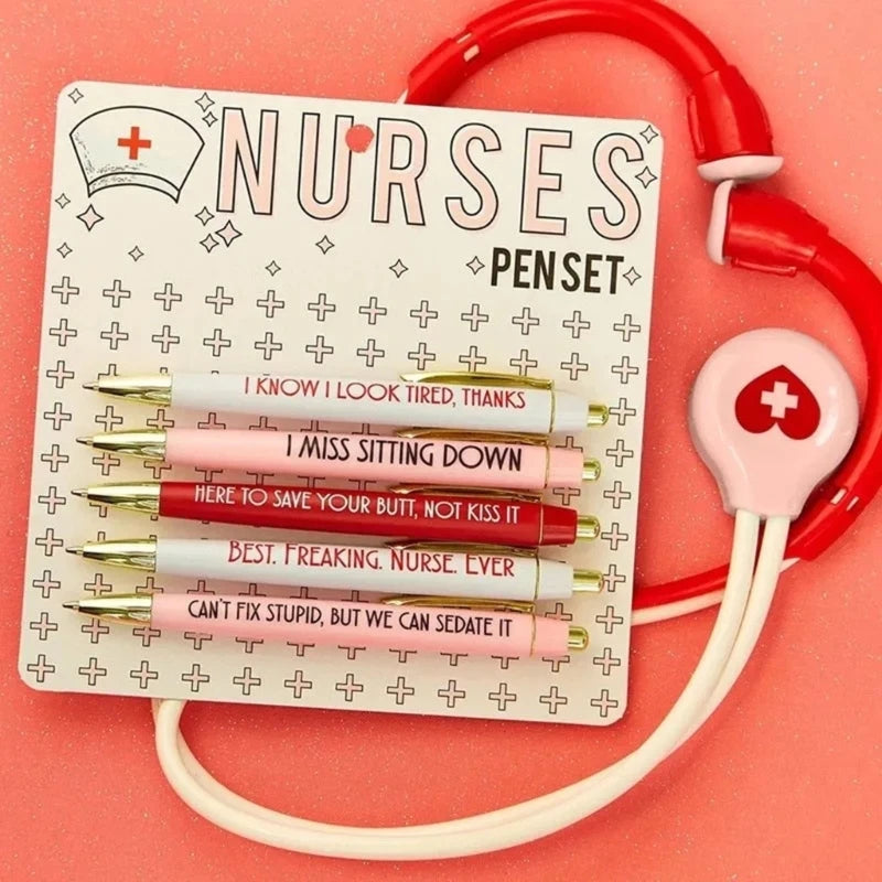 Jamjaris Nurse Shift Pen Set – 5 Pack